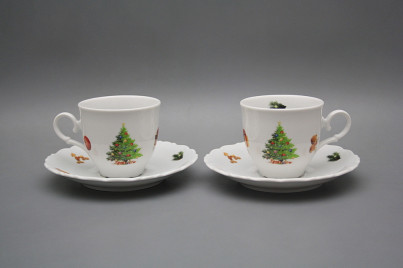 Kaffeetasse 0,18l und Untertasse Ofelie Christmas Tree BB č.1