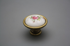 Rustikaler Handgriff 40mm Rosarote Rosen