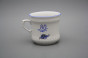 Perlen-Kaffeetasse groß 0,37l mit Widmung Vergissmeinnicht AL č.3