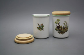 Dose mit Holzdeckel C Reh mit Kitz ZL