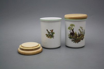 Dose mit Holzdeckel C Reh mit Kitz ZL č.1