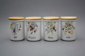 Dose mit Holzdeckel C Blumenwiese BB