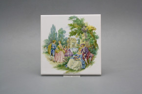 Fliese 15x15cm Romanze weiß glänzend