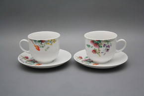 Tasse hoch 0,2l und Untertasse Opal Blumenwiese Motiv A HBB