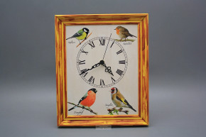 Wanduhr 25x30cm Vogelwelt cHM
