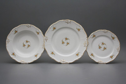 Tellerset Marie Louise Teerosen 18tlg. GGL Lux č.1