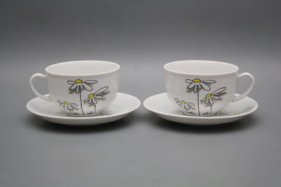 Tasse niedrig 0,2l und Untertasse Opal Daisy BB č.1