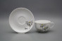 Tasse niedrig 0,2l und Untertasse Opal Daisy BB č.2