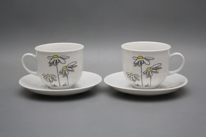 Tasse hoch 0,2l und Untertasse Opal Daisy BB č.1