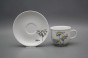 Tasse hoch 0,2l und Untertasse Opal Daisy BB č.2