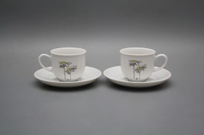 Tasse hoch 0,1l und Untertasse Opal Daisy BB