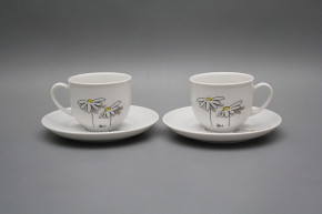 Tasse hoch 0,14l und Untertasse Opal Daisy BB