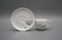 Tasse hoch 0,14l und Untertasse Opal Daisy BB č.2