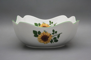 Quadratische Salatschüssel 24cm Rokoko Sonnenblumen EZL