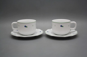 Tasse 0,3l und Untertasse Benedikt Retro Blue