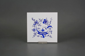 Fliese 15x15cm Zwiebelmuster Motiv C weiß matt