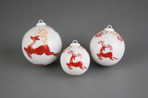 Weihnachtskugel 6cm Reindeers Red