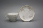 Teetasse 0,17l und Untertasse Opera Monogramm Gold č.2
