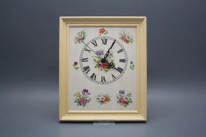 Wanduhr 25x30cm Meissen Bouquet cPB