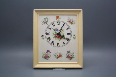 Wanduhr 25x30cm Meissen Bouquet cPB č.1