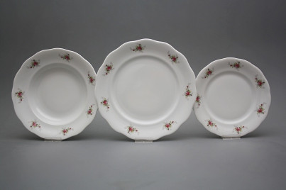 Tellerset Alaska Rosarote Rosen 24teiliges ABB č.1