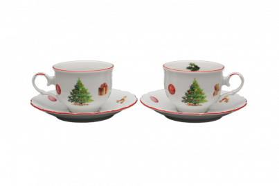 Teetasse 0,18l und Untertasse Ofelie Christmas Tree CL č.1
